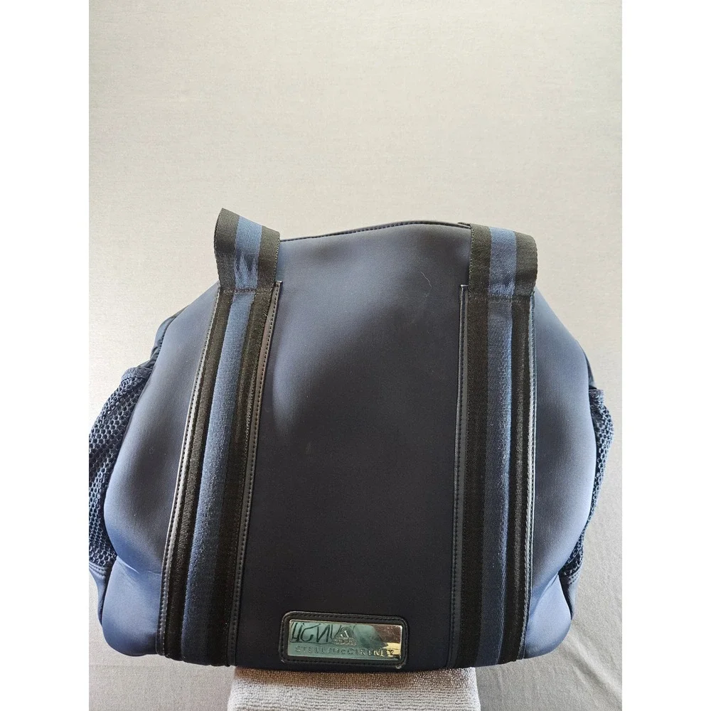 Adidas by Stella McCartney Backpack Navy Blue Black Neoprene Gym Bag (sku 150)